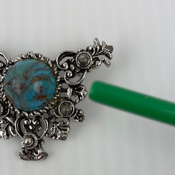 Brooch Lot Silver and Turquoise - Picture 8 of 12